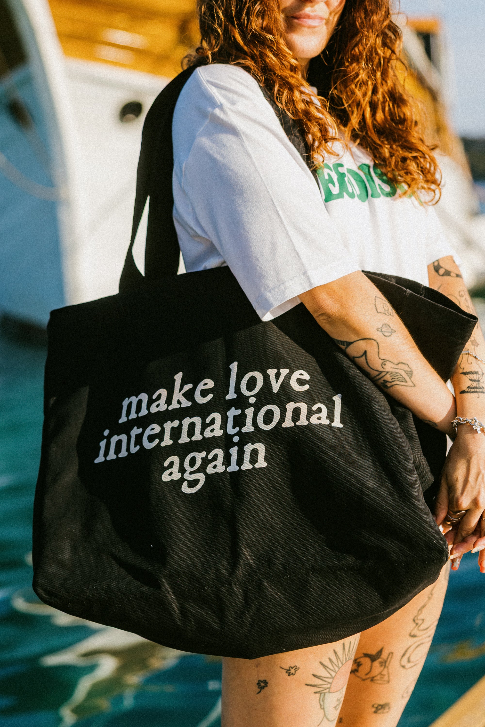 Love International x ACMH Make Love International Again Tote Bag - Vintage Black