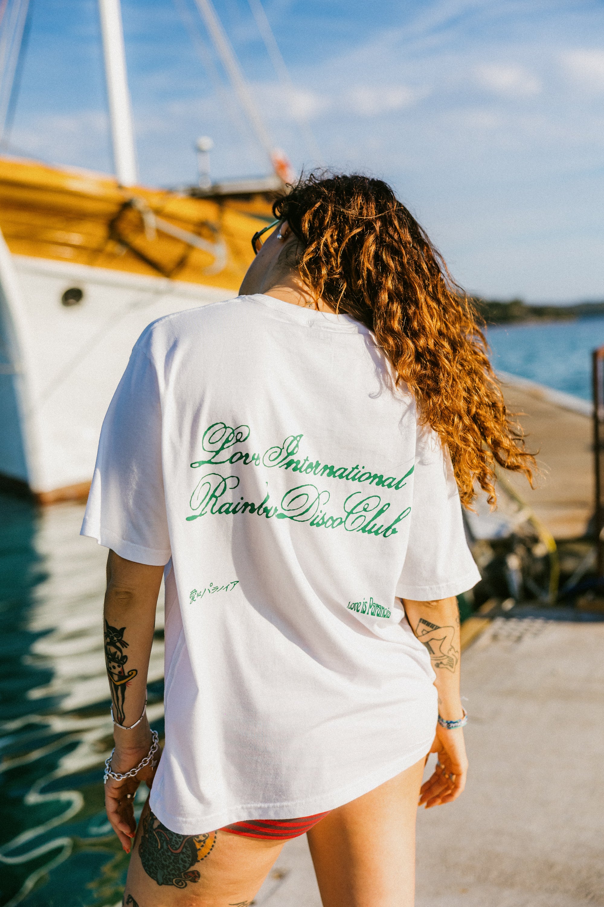 Love International x ACMH x Rainbow Disco Club T-Shirt White