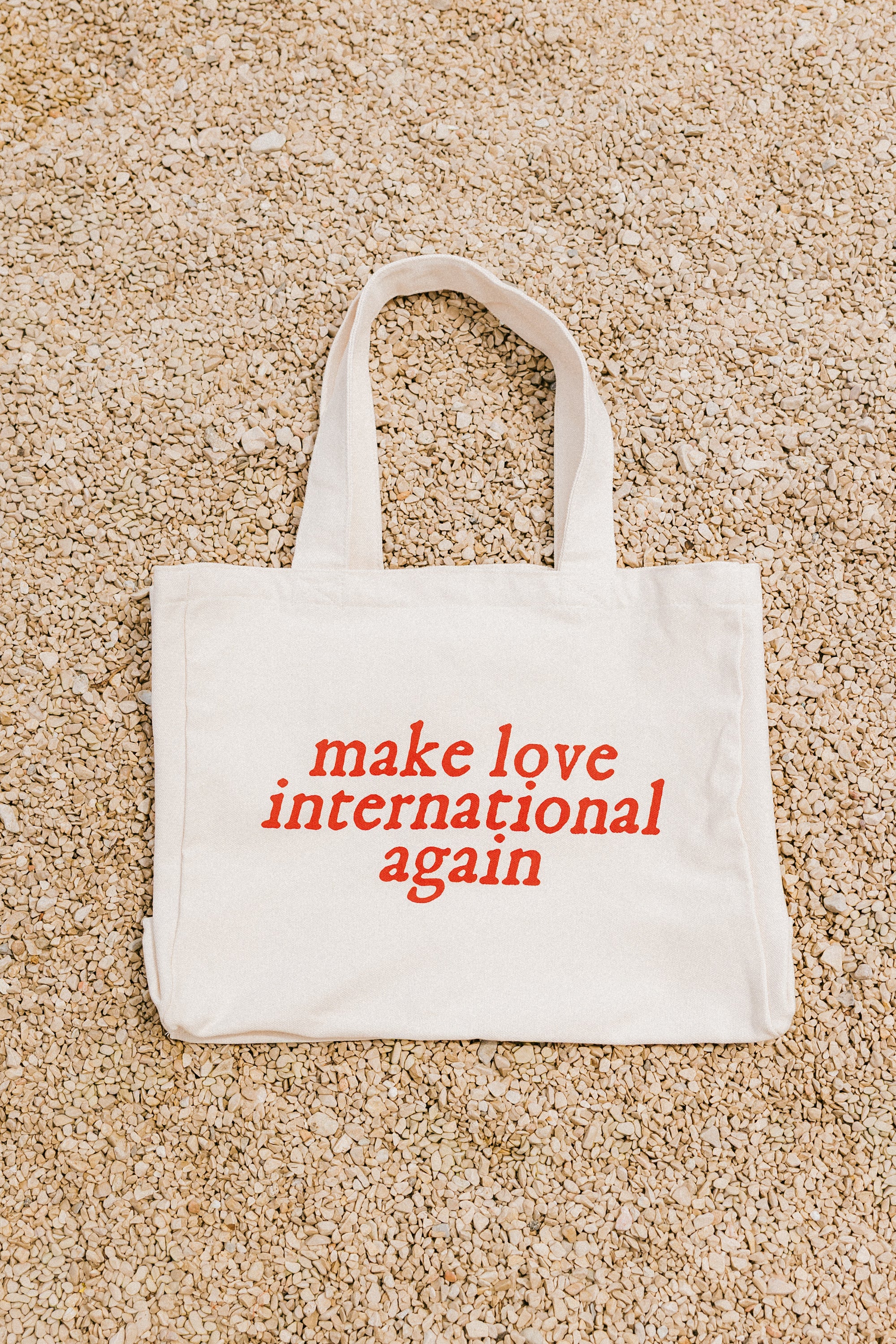 Love International x ACMH Make Love International Again Tote Bag - Ecru