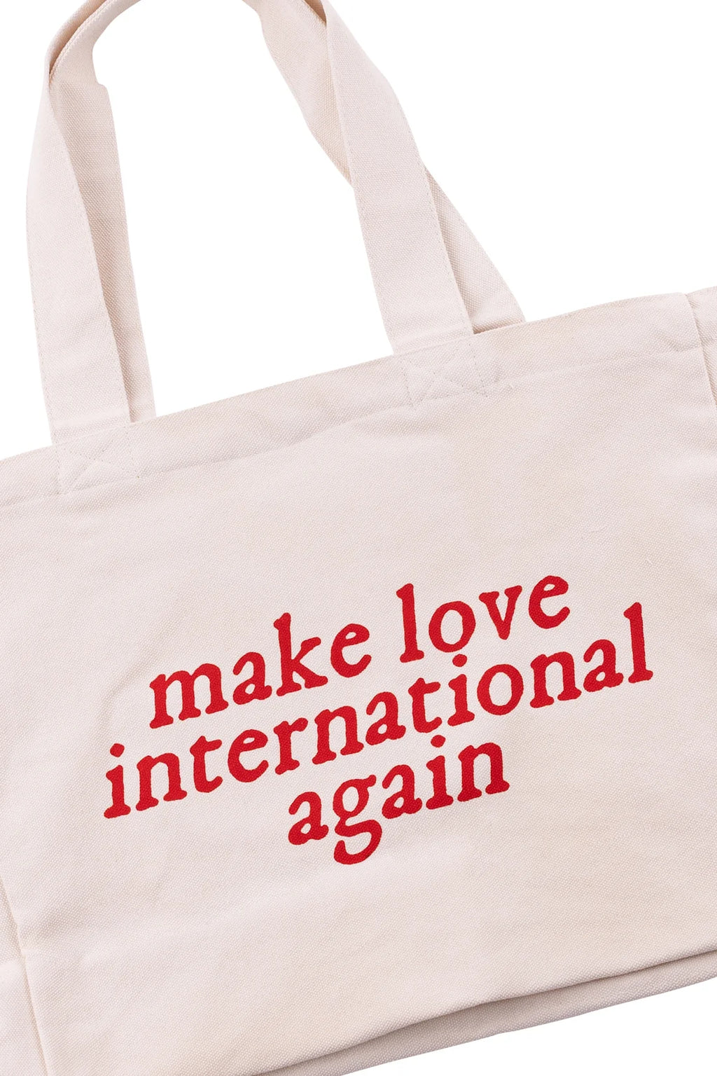 Love International x ACMH Make Love International Again Tote Bag - Ecru