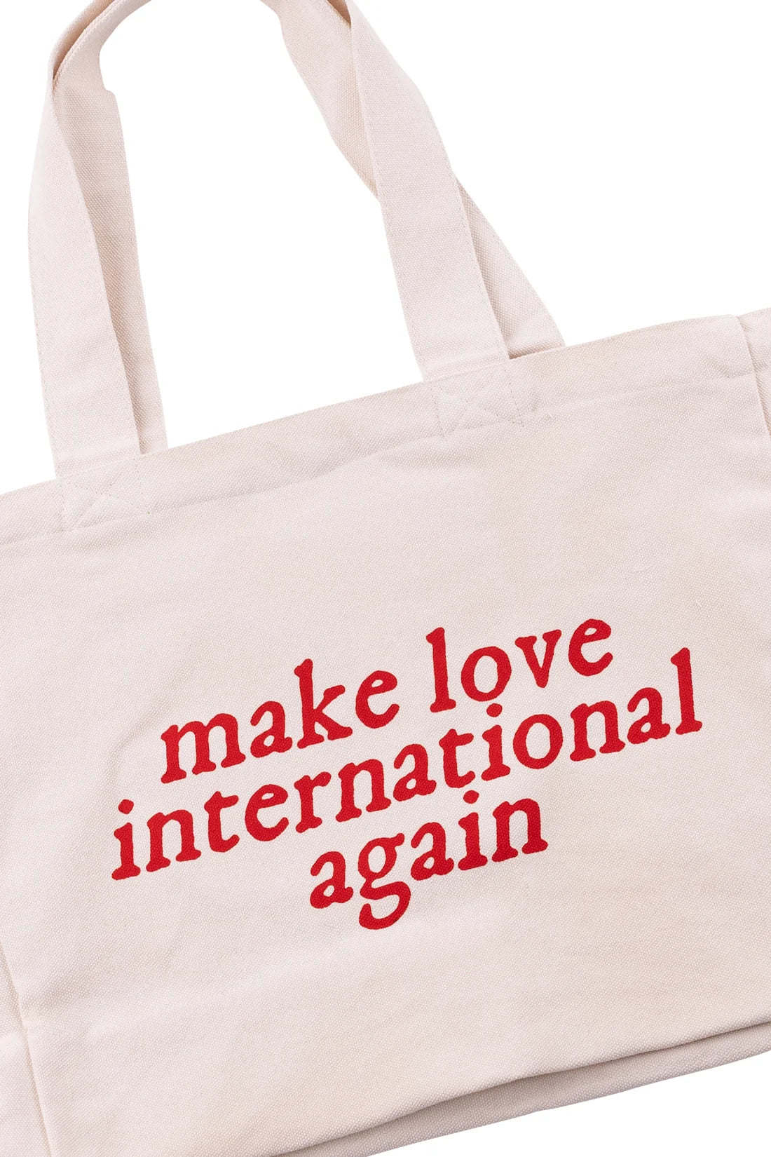 Love International x ACMH Make Love International Again Tote Bag - Ecru