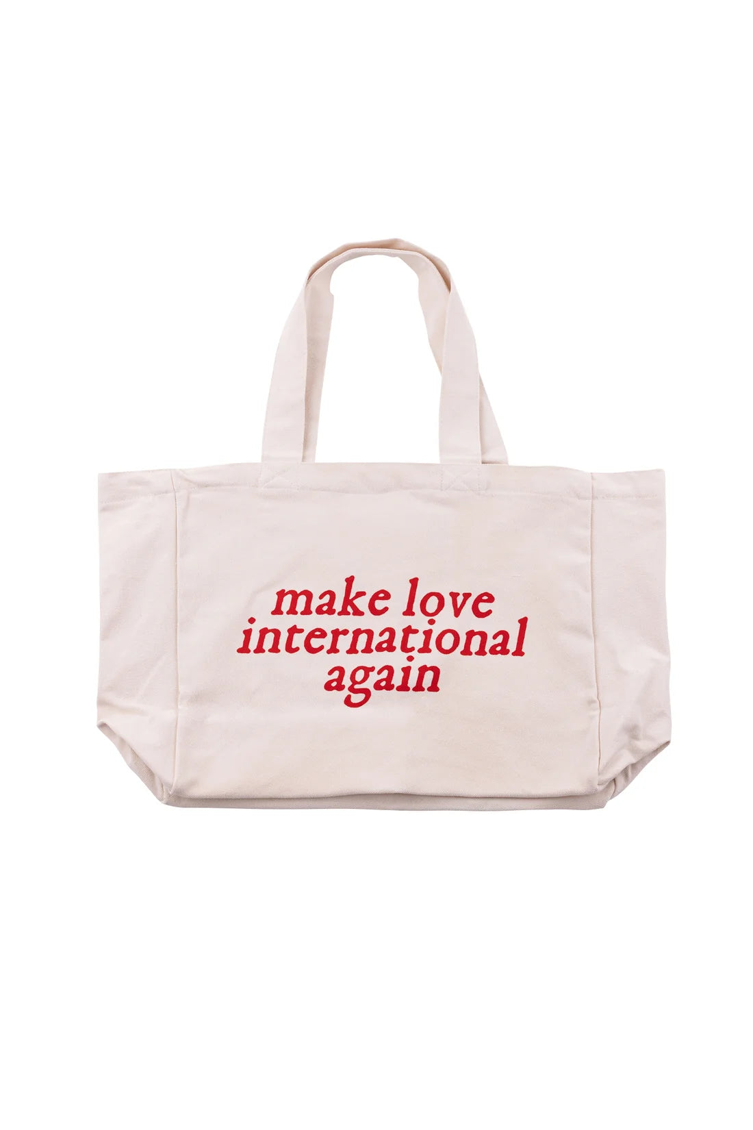 Love International x ACMH Make Love International Again Tote Bag - Ecru